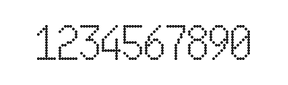 7×13数字点阵字体 ddN713AA0210