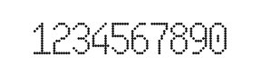 7×13数字点阵字体 ddN713AA0215