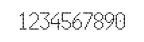 7×13数字点阵字体 ddN713AA0218