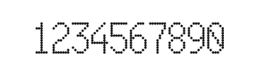 7×13数字点阵字体 ddN713AA0219