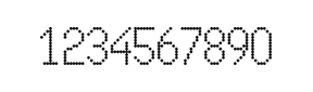 7×13数字点阵字体 ddN713AA0222
