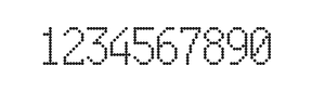 7×13数字点阵字体 ddN713AA0223