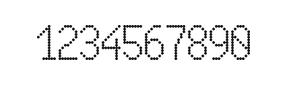 7×13数字点阵字体 ddN713AA0227