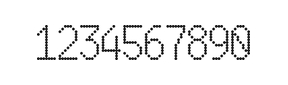 7×13数字点阵字体 ddN713AA0230
