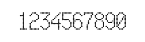 7×13数字点阵字体 ddN713AA0238