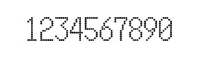7×13数字点阵字体 ddN713AA0240