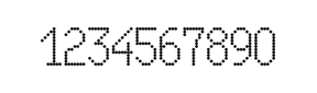 7×13数字点阵字体 ddN713AA0242