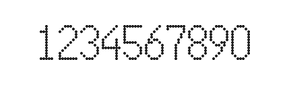 7×13数字点阵字体 ddN713AA0250