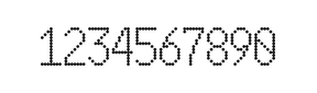 7×13数字点阵字体 ddN713AA0253