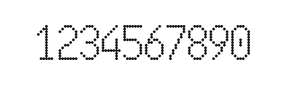 7×13数字点阵字体 ddN713AA0261