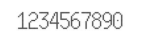 7×13数字点阵字体 ddN713AA0262