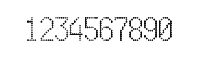 7×13数字点阵字体 ddN713AA0267