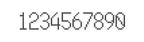 7×13数字点阵字体 ddN713AA0271