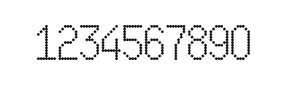 7×13数字点阵字体 ddN713AA0272