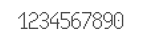 7×13数字点阵字体 ddN713AA0288