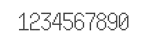 7×13数字点阵字体 ddN713AA0303