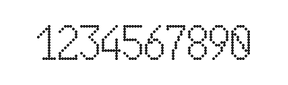 7×13数字点阵字体 ddN713AA0308