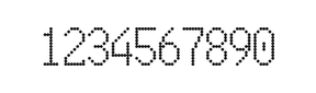 7×13数字点阵字体 ddN713AA0310