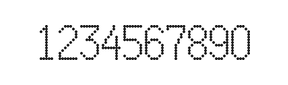 7×13数字点阵字体 ddN713AA0314