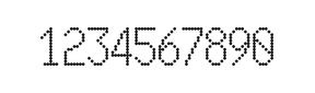 7×13数字点阵字体 ddN713AA0315