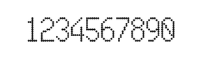 7×13数字点阵字体 ddN713AA0320