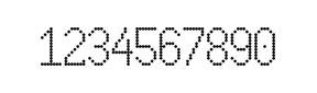 7×13数字点阵字体 ddN713AA0327