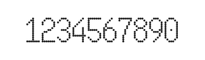 7×13数字点阵字体 ddN713AA0328