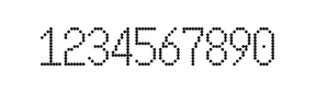 7×13数字点阵字体 ddN713AA0329