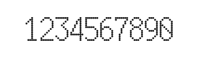 7×13数字点阵字体 ddN713AA0331