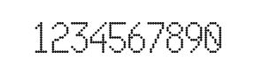 7×13数字点阵字体 ddN713AA0333