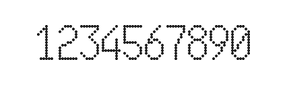 7×13数字点阵字体 ddN713AA0335