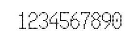 7×13数字点阵字体 ddN713AA0342