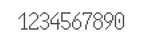 7×13数字点阵字体 ddN713AA0346