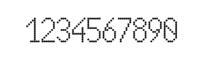 7×13数字点阵字体 ddN713AA0349