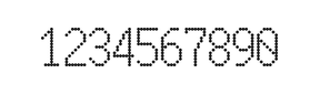 7×13数字点阵字体 ddN713AA0356
