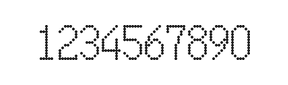 7×13数字点阵字体 ddN713AA0357
