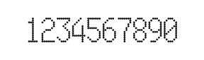 7×13数字点阵字体 ddN713AA0359