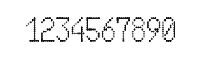 7×13数字点阵字体 ddN713AA0361