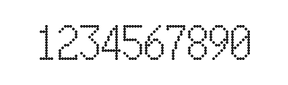 7×13数字点阵字体 ddN713AA0362