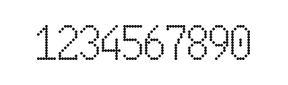 7×13数字点阵字体 ddN713AA0363