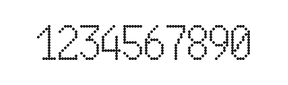 7×13数字点阵字体 ddN713AA0364