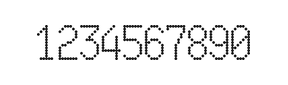 7×13数字点阵字体 ddN713AA0370