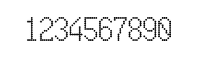 7×13数字点阵字体 ddN713AA0377