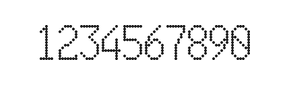 7×13数字点阵字体 ddN713AA0385