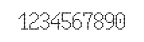 7×13数字点阵字体 ddN713AA0387