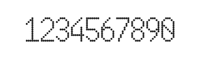 7×13数字点阵字体 ddN713AA0396