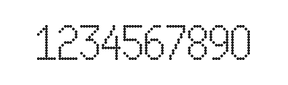 7×13数字点阵字体 ddN713AA0400