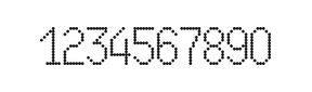 7×13数字点阵字体 ddN713AA0409