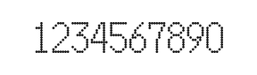 7×13数字点阵字体 ddN713AA0418