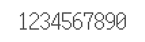 7×13数字点阵字体 ddN713AA0423